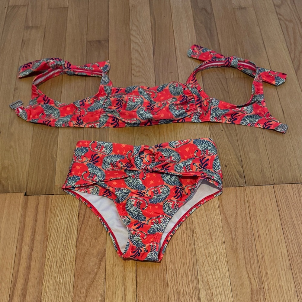Tropical Red Bikini Set